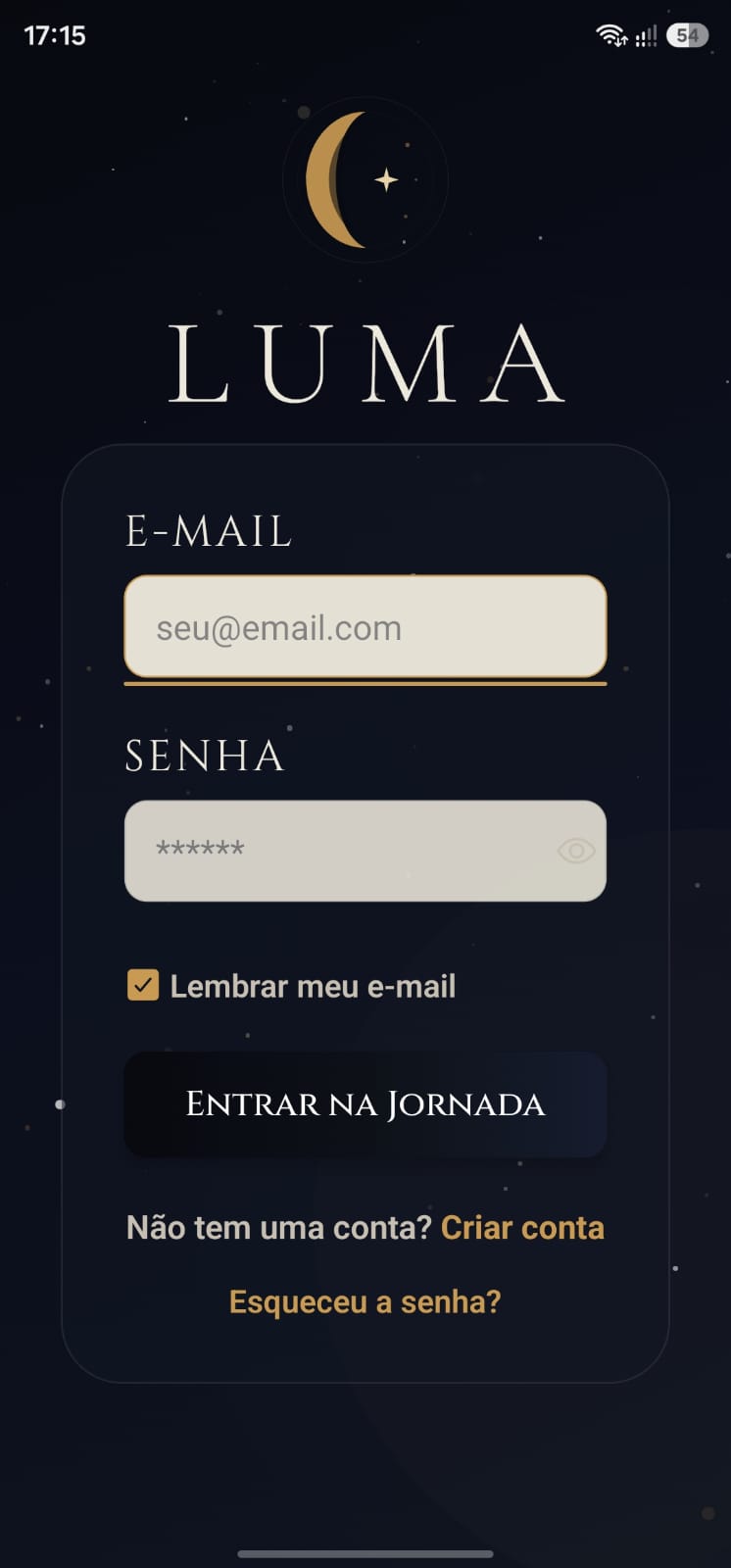 Tela de login