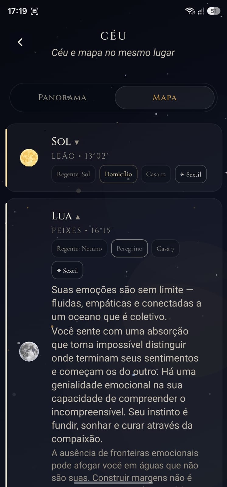 Mapa Astral — planetas e posições