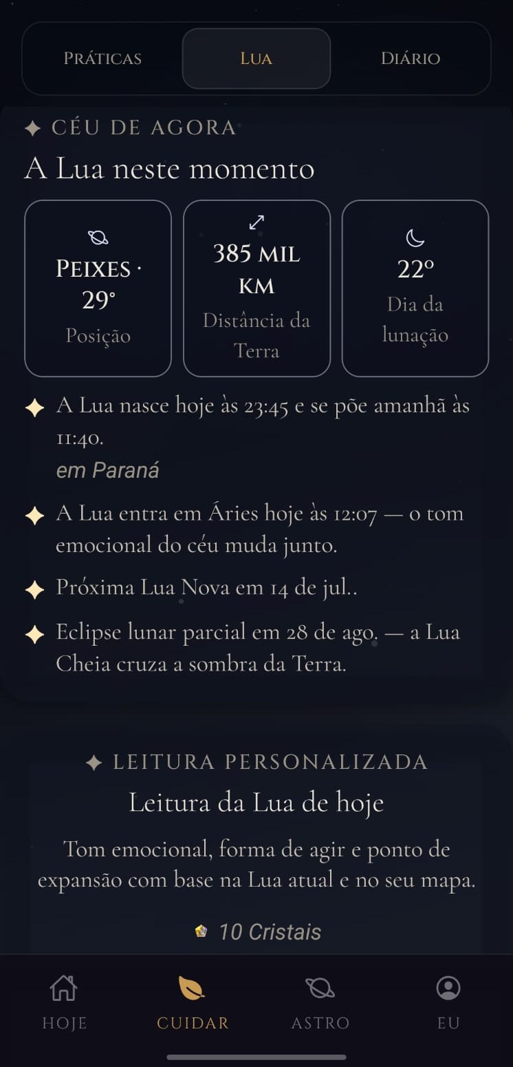 Lua de hoje — céu de agora e leitura personalizada