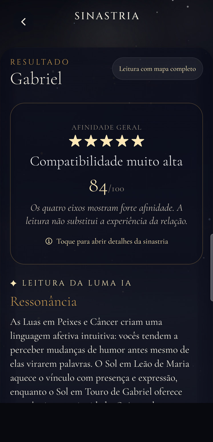 Sinastria — compare seu mapa com alguém